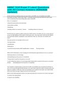 NMNC 1110 Exam 2 Latest Questions with All Correct Answers 2025&sol;2026 Updated&period;