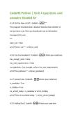 CodeHS Python &vert; Unit 4 questions and  answers Graded A&plus; 