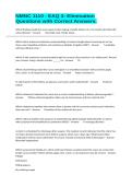 NMNC 1110 - EAQ 3&colon; Elimination Questions with Correct Answers&period;