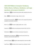 COS-1010 Midterm Computer Hardware&comma;  Python Basics&comma; Software&comma; Databases&comma; and Logic  questions and answers Graded A&plus; 