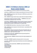 BMGT 110 Midterm Review UMD Lit Exam Latest Update