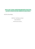 WGU C207 TASK1 LINEAR REGRESSION ANALYSIS &vert;LATEST UPDATE WITH COMPLETE SOLUTIONS