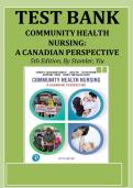 Community Health Nursing&colon; A Canadian Perspective 5th Edition &lpar;Stamler & Yiu&rpar;&comma; Test Bank Exam Questions