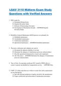 LGAV 3110 Midterm Exam Study  Questions with Verified Answers