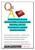 CNA Nursing Assistant Certification Exam &ndash; 90 Questions and Answers on Care Planning&comma; Incident Reporting&comma; Communication Skills &vert; 2025&ndash;2026