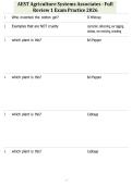 AEST Agriculture Systems Associates - Full Review 1 Exam Practice 2026