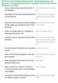 NC Drivers Ed Final Exam Study Guide - Verified Questions and Answers - A&plus; Guaranteed Success - Complete North Carolina Driver Education Test Prep