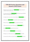 TFM-08 Practice Questions and Answers 2026 Exams