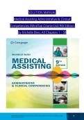 Medical Assisting Administrative & Clinical Competencies&comma; 9th Edition&comma; Michelle Blesi &ndash; Solution Manual &lpar;MindTap Course List&rpar;