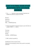 LGAV 3110 FINAL EXAM STUDY  QUESTIONS WITH ACCURATE  ANSWERS