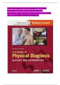 SOLUTION MANUAL FOR TEXTBOOK OF PHYSICAL  DIAGNOSIS HISTORY AND EXAMINATION 7TH  EDITION BY MARK SWARTZ 9780323221481 TEST BANK ALL 29 CHAPTERS VERIFIED GRADED A&plus; 