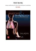 Anatomy and Physiology&colon; The Unity of Form and Function&comma; 7th Edition &ndash; Kenneth S&period; Saladin &vert; Complete Test Bank &lpar;Chapters 1&ndash;29&rpar;