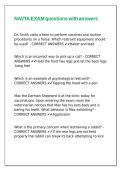 NAVTA EXAM questions with answers