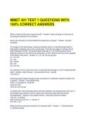 MMET 401 TEST 1 QUESTIONS WITH 100&percnt; CORRECT ANSWERS