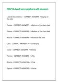NAVTA AVA Exam questions with answers