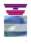 The Ultimate Corporate Finance Test Bank &lpar;5th Edition&rpar;&colon; Practice Questions and Comprehensive Answers by Berk & DeMarzo