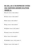 BIO 201L LAB 13 THE RESPIRATORY SYSTEM 2026 QUESTIONS ANSWERS SOLUTIONS GRADED A&plus;