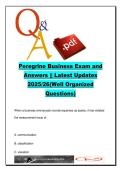 Peregrine Business Comprehensive Exam &ndash; 220 Questions and Answers on Accounting&comma; Economics&comma; Marketing&comma; Strategy &vert; Business Administration Assessment &vert; 2025&ndash;2026