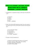 ISDS 3115 EXAM 1 ACTUAL STUDY  QUESTIONS WITH CORRECT  ANSWERS &vert; LATEST EDITION