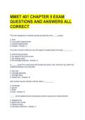 MMET 401 CHAPTER 5 EXAM QUESTIONS AND ANSWERS ALL CORRECT