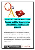 Pesticide Laws and Regulations Exam Study Guide &ndash; 300 Questions and Answers on FIFRA&comma; Applicator Licensing&comma; Pest Management &vert; Florida Applicator Certification &vert; 2025&ndash;2026