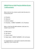 NNAAP Nurse Aide Practice Written Exam 1 with answers
