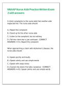 NNAAP Nurse Aide Practice Written Exam 2 with answers&period;