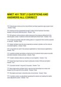 MMET 401 TEST 2 QUESTIONS AND ANSWERS ALL CORRECT