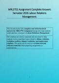 MRL3701 Assignment Complete Answers Semester 2026 Labour Relations Management&period;