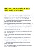 MMET 401 CHAPTER 12 EXAM WITH 100&percnt; CORRECT ANSWERS