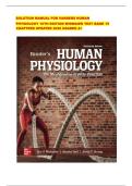 SOLUTION MANUAL FOR VANDERS HUMAN  PHYSIOLOGY 16TH EDITION WIDMAIER TEST BANK 19 CHAPTERS UPDATED 2026 GRADED A&plus; 
