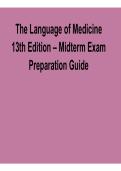2025&sol; 2026 The Language Medicine 13th Edition Midterm Exam Preparation Guide Practice Questions Answers