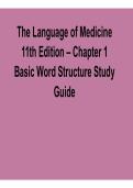 2025&sol; 2026 The Language Medicine 11th Edition Chapter 1 Basic Word Structure Complete Study Guide Practice Questions Answers