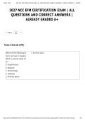2027 NCC EFM CERTIFICATION EXAM &vert; ALL  QUESTIONS AND CORRECT ANSWERS &vert;  ALREADY GRADED A&plus;