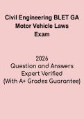 Georgia Motor Vehicle Laws &vert; BLET Civil Engineering & Traffic Safety Study Guide