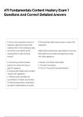 ATI Fundamentals Content Mastery Exam 1 2025 2026 Questions And Correct Detailed Answers