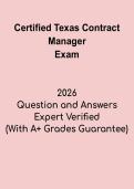 Certified Texas Contract Manager &vert; Exam Study Guide & Practice Questions