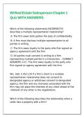 WI Real Estate Salesperson Chapter 1 Quiz WITH ANSWERS&period;