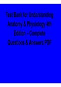 2025&sol; 2026 Test Bank for Understanding Anatomy & Physiology 4th Edition Complete Questions Answers PDF with solution