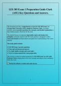 LES 305 Exam 1 Preparation Guide Clark &lpar;ASU&rpar; Key Questions and Answers&period;