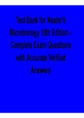 2025&sol; 2026 Test Bank for Nester&rsquo;s Microbiology 10th Edition Complete Exam Questions Accurate Verified with solution