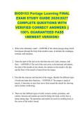 BIOD103 Portage Learning FINAL  EXAM STUDY GUIDE 2026&sol;2027  COMPLETE QUESTIONS WITH  VERIFIED CORRECT ANSWERS &vert;&vert;  100&percnt; GUARANTEED PASS  <NEWEST VERSION> 