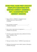 CAISS FINAL EXAM PREP 2026&sol;2027  COMPLETE QUESTIONS WITH  VERIFIED CORRECT ANSWERS &vert;&vert;  100&percnt; GUARANTEED PASS  <NEWEST VERSION> 
