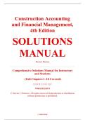 Solutions Manual &ndash; Construction Accounting and Financial Management&comma; 4th Edition &ndash; Steven J&period; Peterson &ndash; ISBN 9780135232873 &lpar;Full Chapters 1&ndash;18 Covered&rpar;