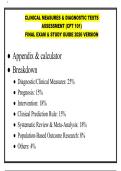 CLINICAL MEASURES & DIAGNOSTIC TESTS ASSESSMENT &lpar;CPT 101&rpar;&period;