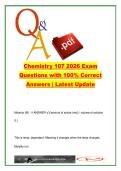 Chemistry 107 Exam Questions &ndash; 40 Exam Questions and 100&percnt; Correct Answers on Solutions&comma; Colligative Properties&comma; and Thermochemistry &lpar;Chem107&rpar;