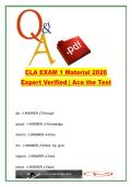 CLA Exam 1 Study Guide &ndash; 150 Medical Terminology Questions and Verified Answers on Integumentary System&comma; Medical Prefixes&comma; and Skin Disorders &lpar;CLA&rpar; &ndash; Clinical Laboratory Assistant &ndash; 2026