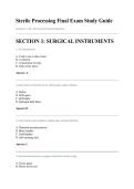 Sterile Processing Final Exam Study Guide&comma; STERILE PROCESSING EXAM PREP
