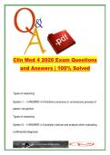 Clin Med 4 Exam Questions &ndash; 220 Exam Questions and 100&percnt; Verified Answers on Diagnostic Reasoning&comma; Obstetrics&comma; Neurology&comma; and Clinical Examination &lpar;Clin Med 4&rpar; &ndash; Clinical Medicine