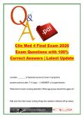 Clin Med 4 Final Exam Questions &ndash; 160 Exam Questions and 100&percnt; Correct Answers on Pediatric Exams&comma; Respiratory Disorders&comma; Geriatrics&comma; and Clinical Assessment &lpar;Clin Med 4&rpar; &ndash; Clinical Medicine &ndash; 2026